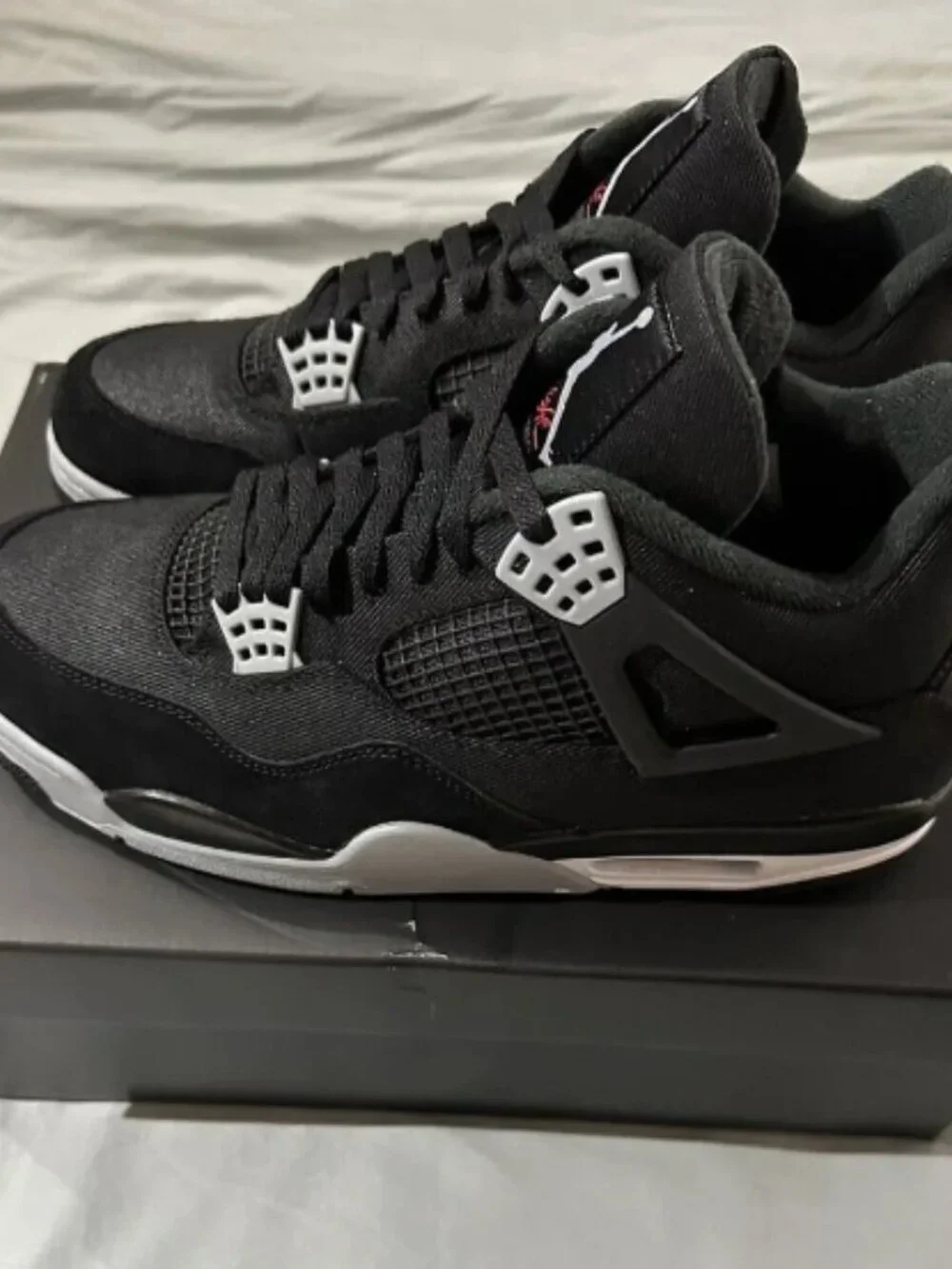 Nike Air Jordan 4 Retro SE Black Canvas Cat Thunder